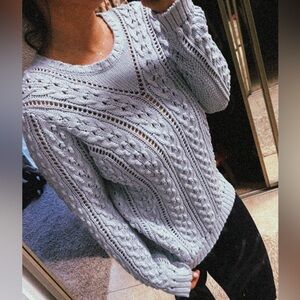 Wrap London Light blue Cable Knit Sweater